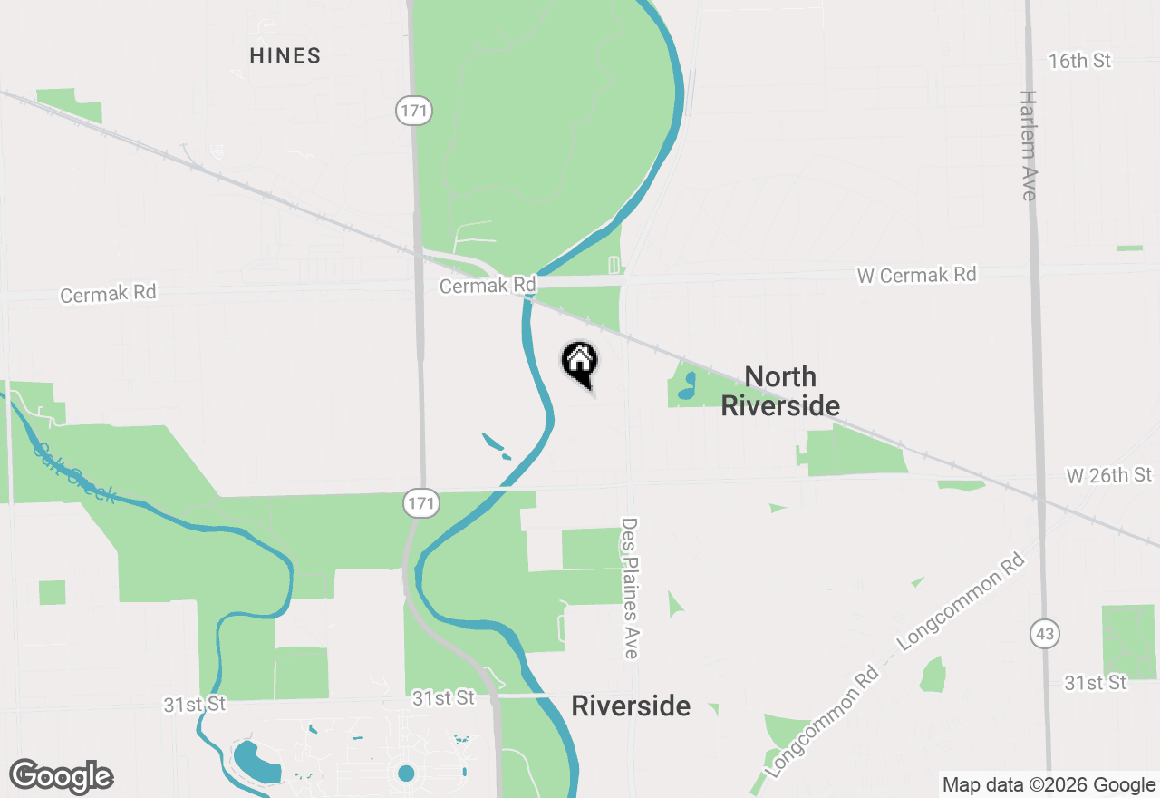 Map of (Address confidential), North Riverside, Illinois 60546