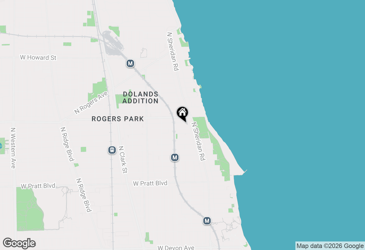 Map of 1348 W Estes Avenue #3S, Chicago, IL 60626