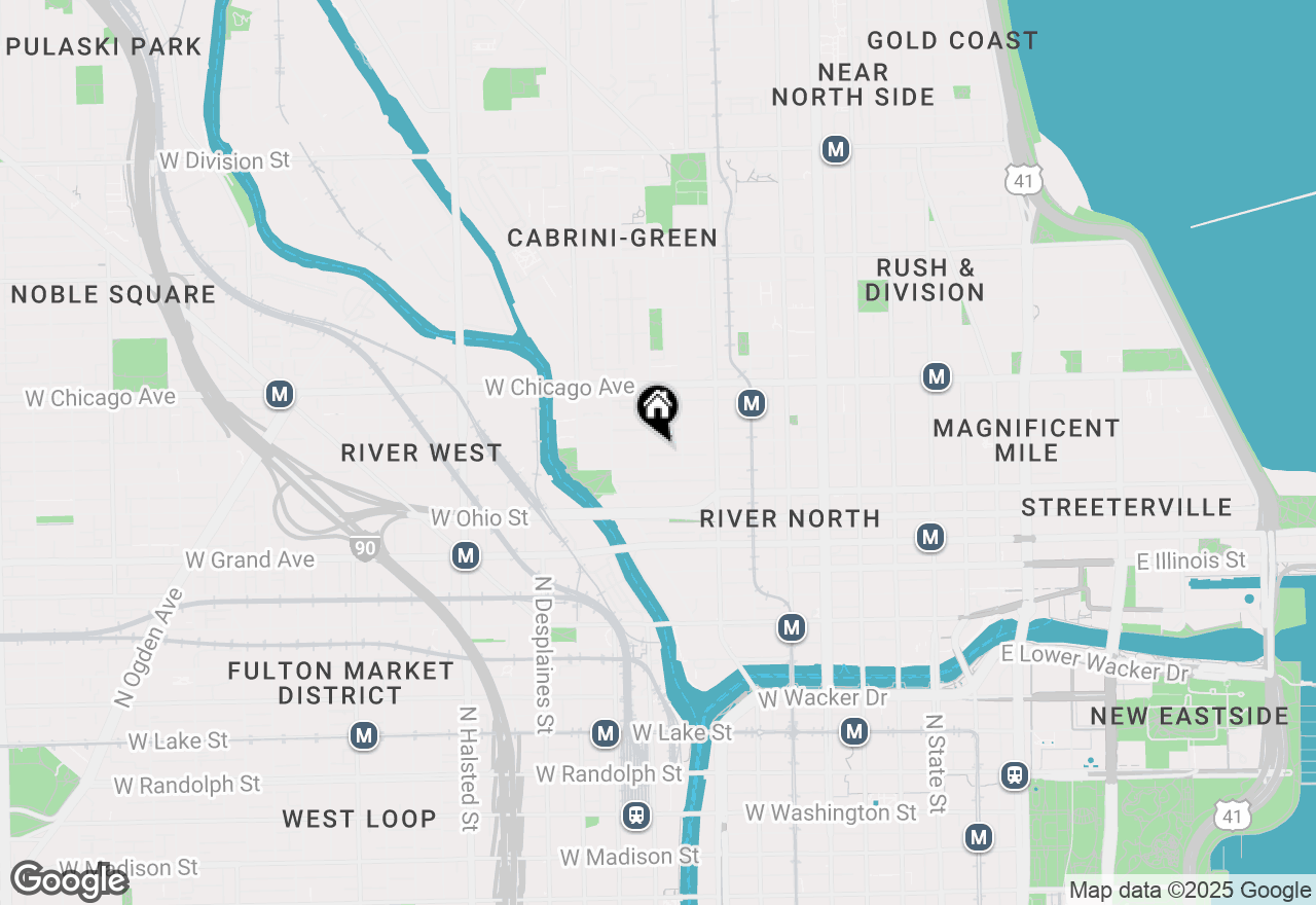 Map of 421 W Huron Street #504, Chicago, IL 60654