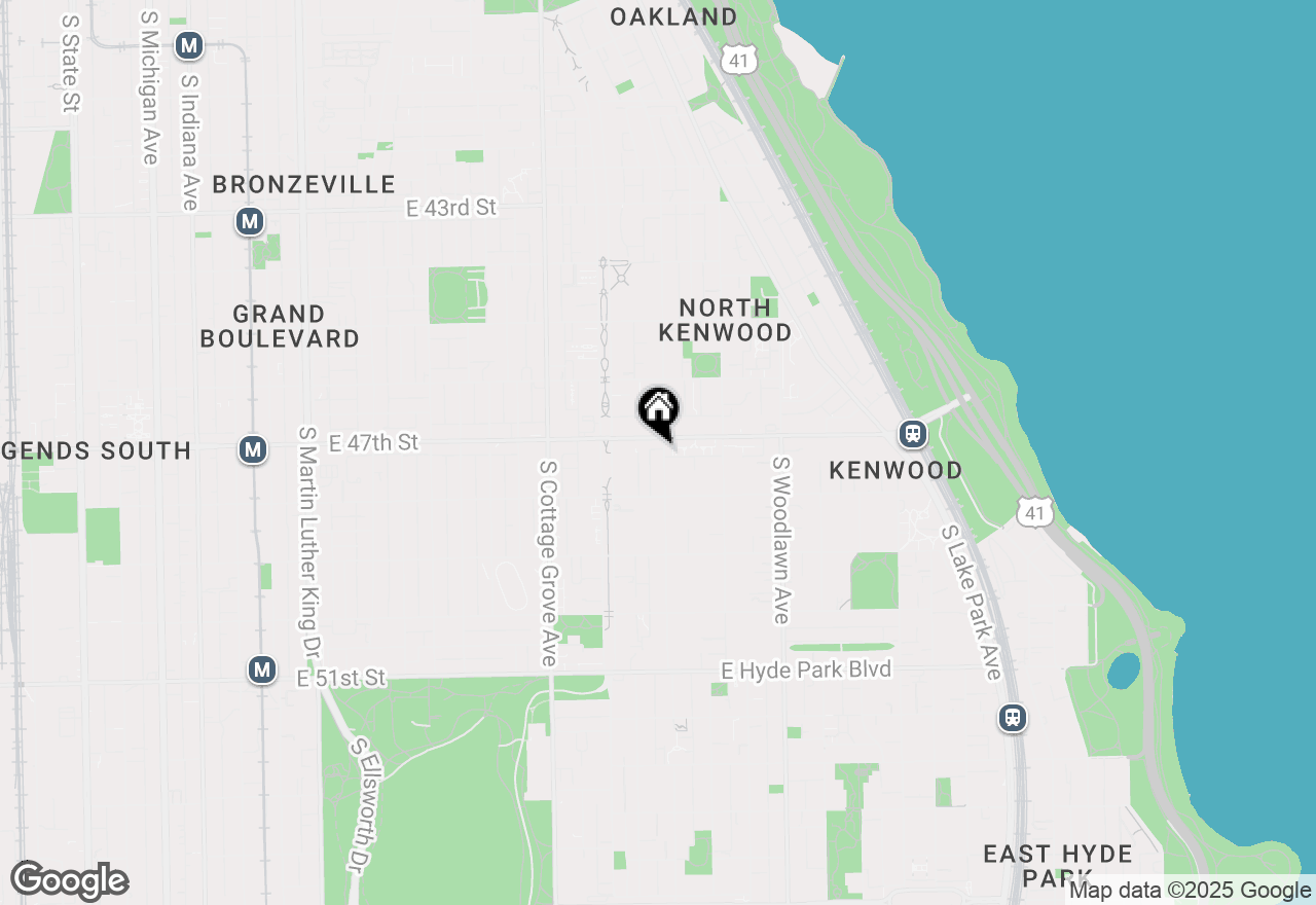 Map of 4710 S Ellis Avenue #1N, Chicago, IL 60615