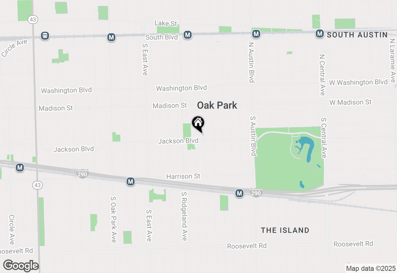 Map of 637 Highland Avenue, Oak Park, IL 60304