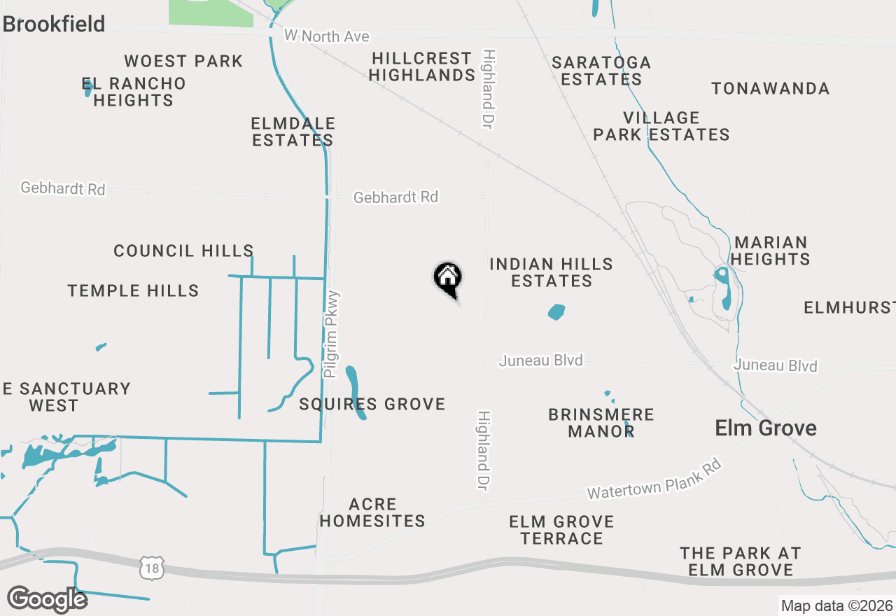 Map of 1435 Victoria Cir N, Elm Grove, WI 53122