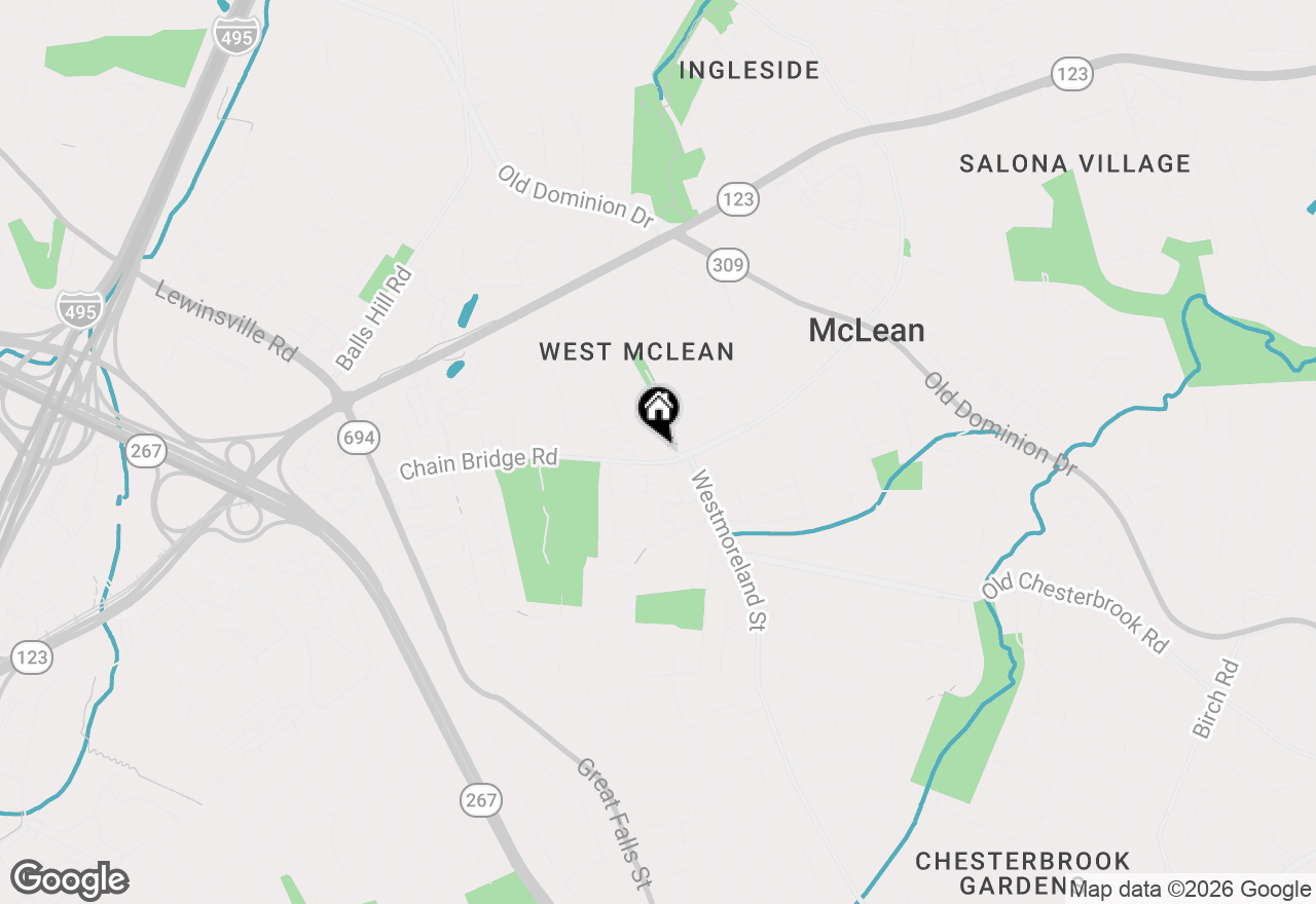 Map of 1608 Chain Bridge Road, Mclean, VA 22101