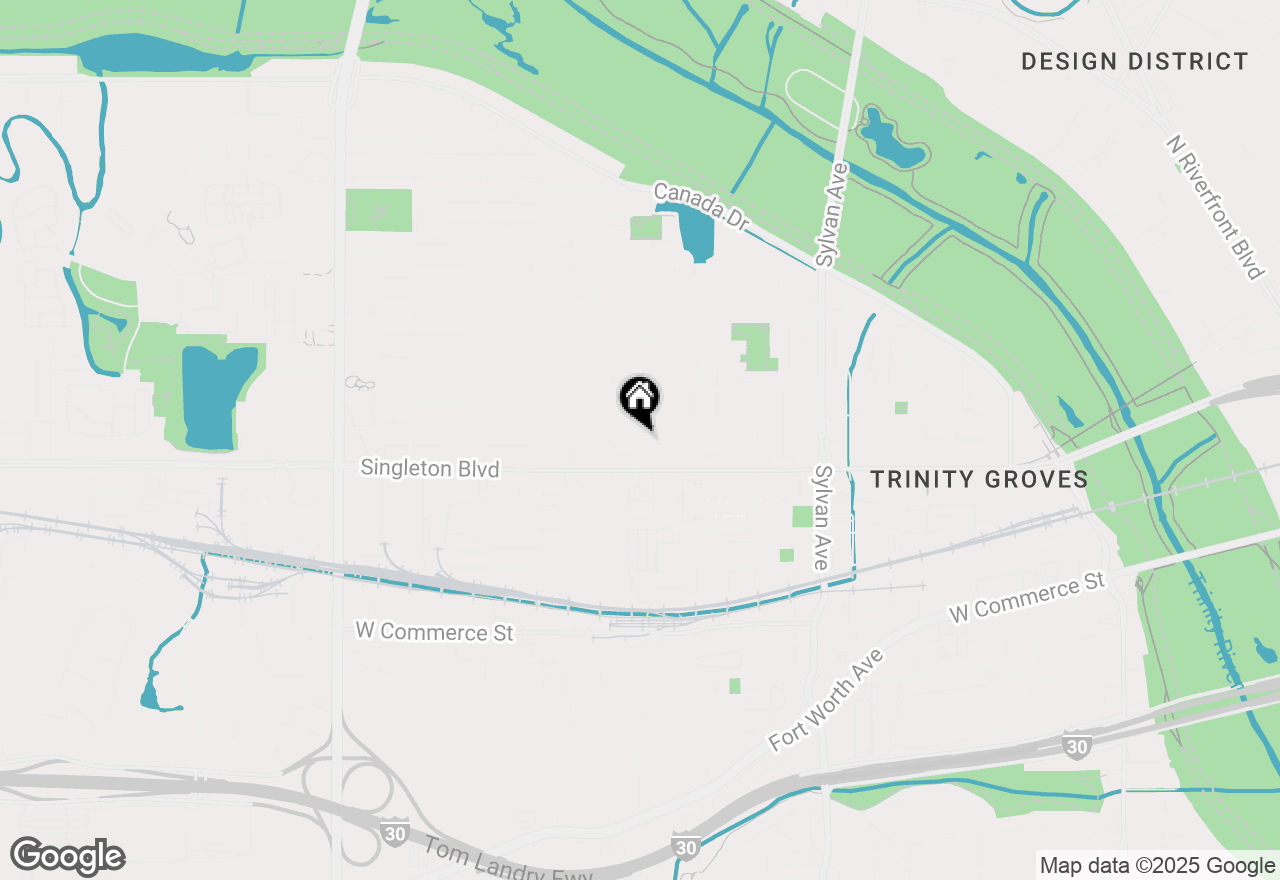 Map of 1423 Toronto Street, Dallas, TX 75212