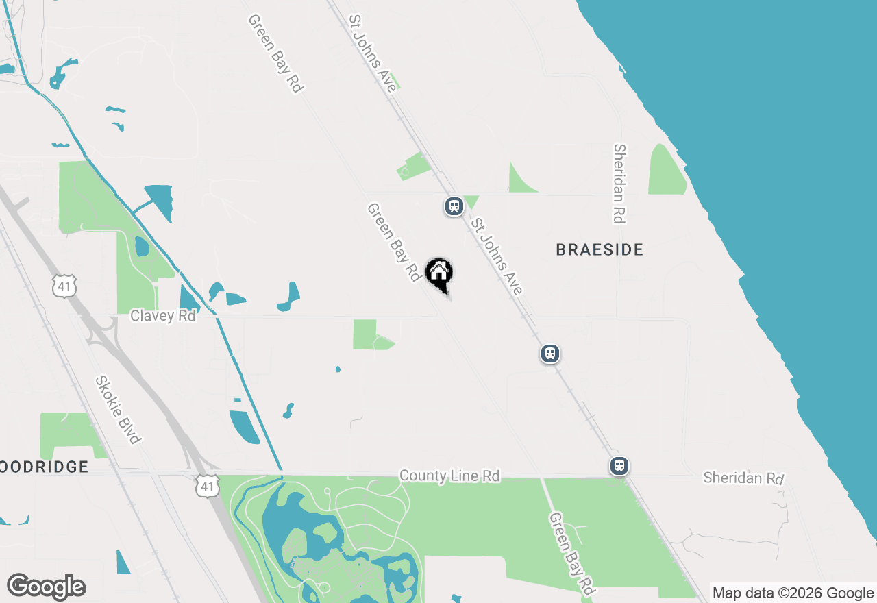 Map of 427 Green Bay Road, Highland Park, IL 60035