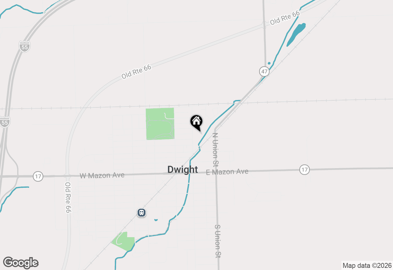 Map of 404 N Chicago Street, Dwight, IL 60420