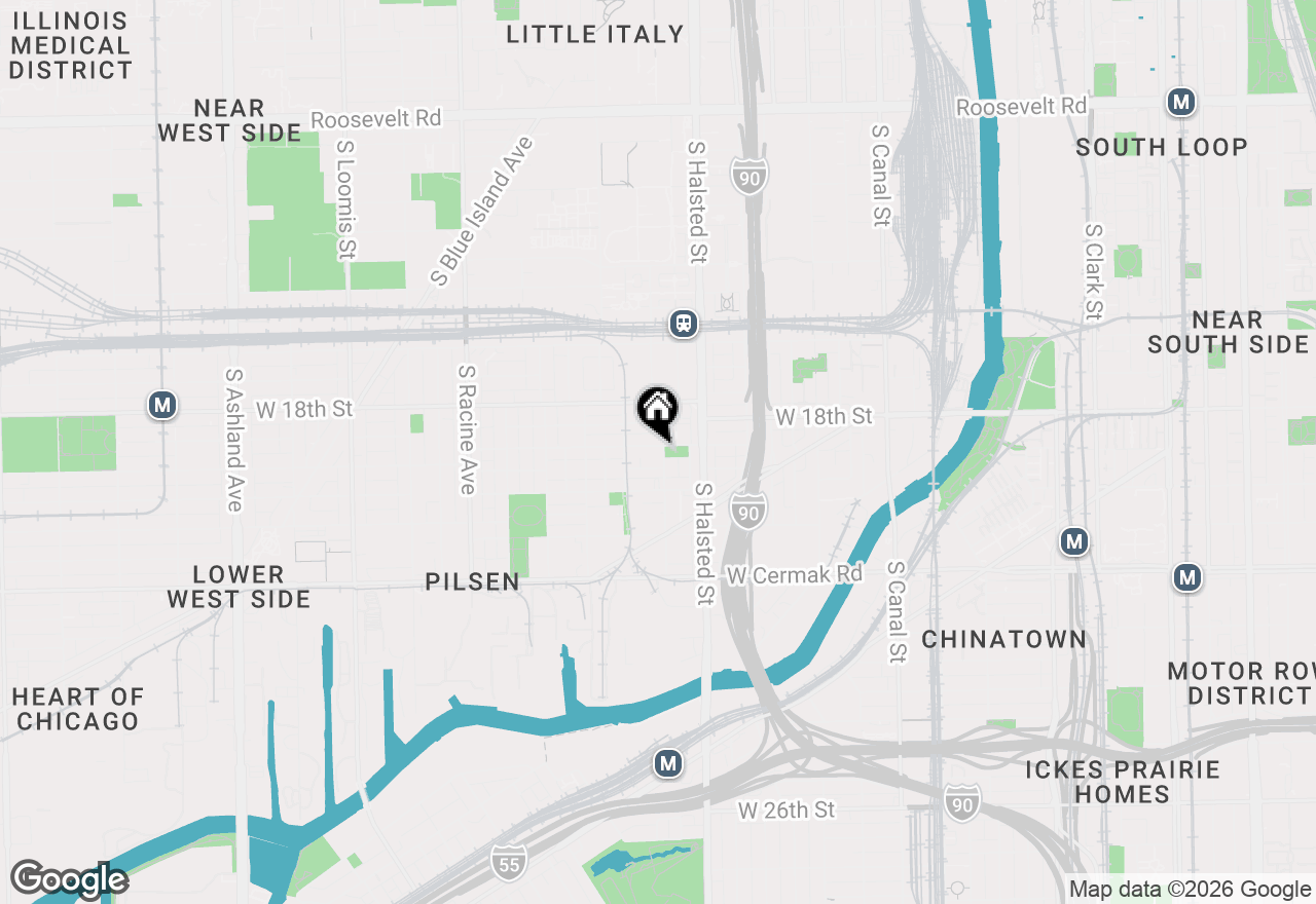 Map of 903 W 19th Street #3, Chicago, IL 60608