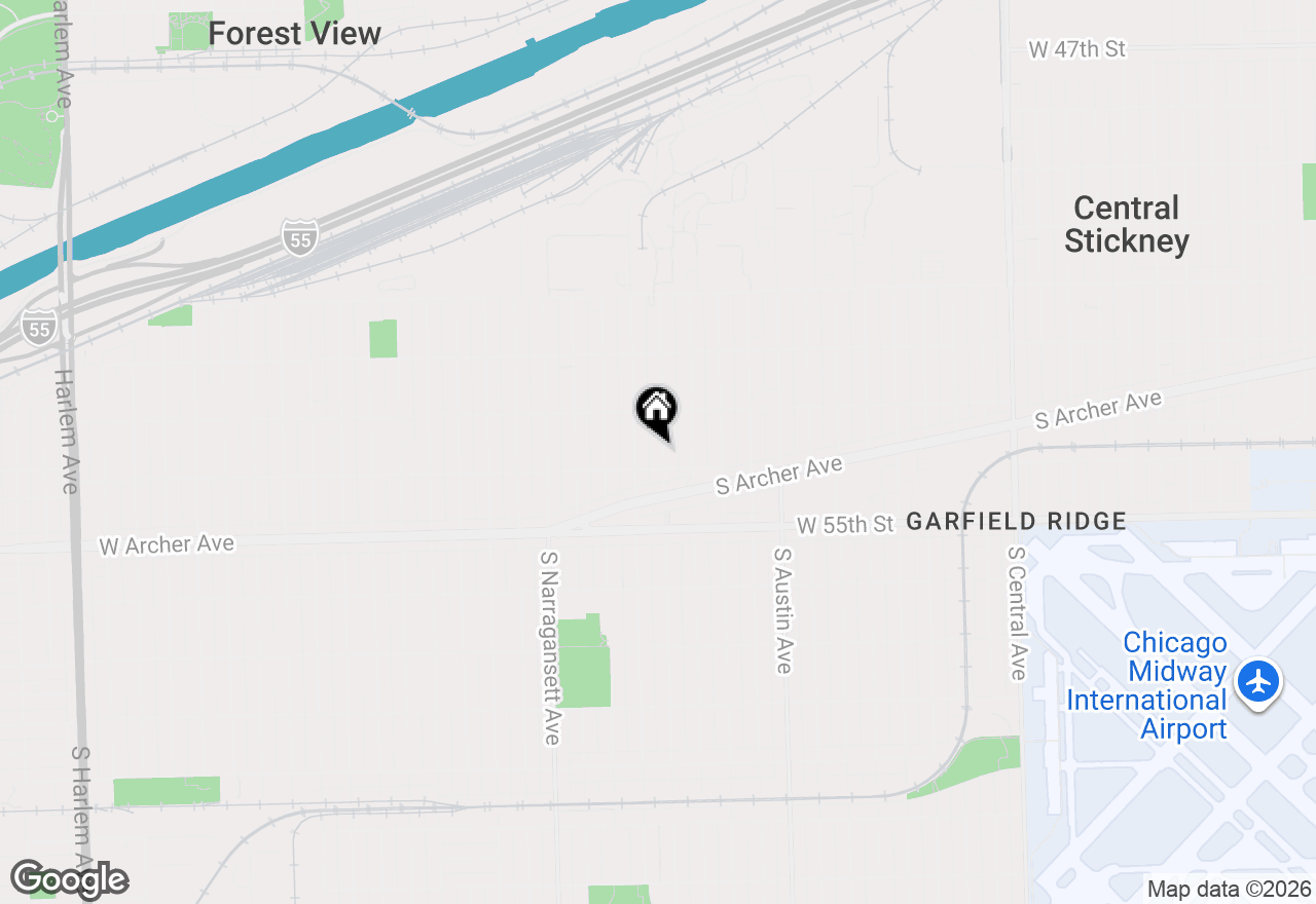 Map of 5342 S Melvina Avenue, Chicago, IL 60638
