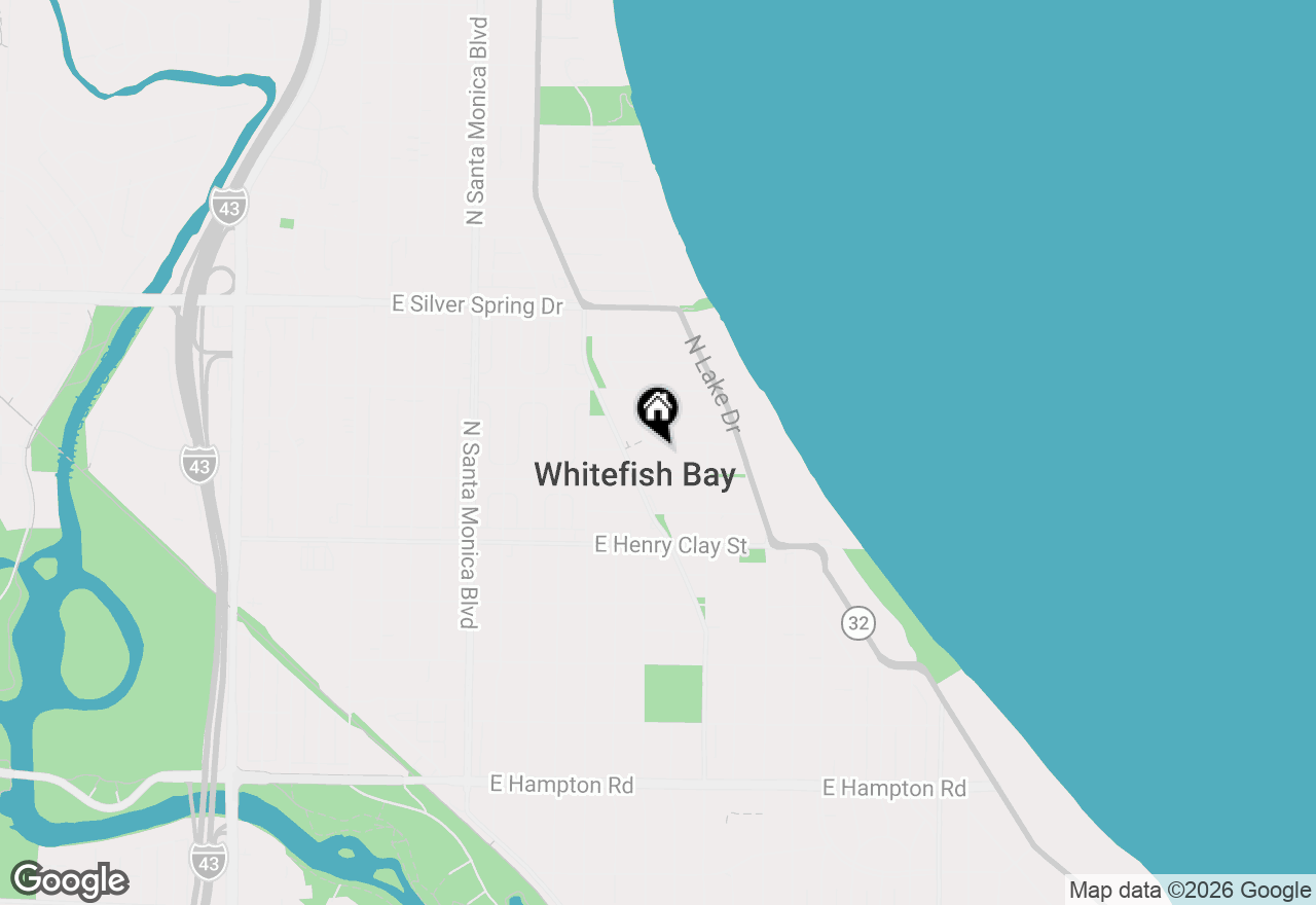 Map of 1031 E Circle Dr, Whitefish Bay, WI 53217