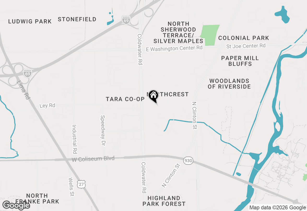 Map of 602 Stony Run Lane, Fort Wayne, IN 46825