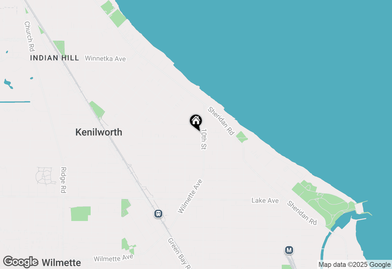 Map of 1020 Chestnut Avenue, Wilmette, IL 60091