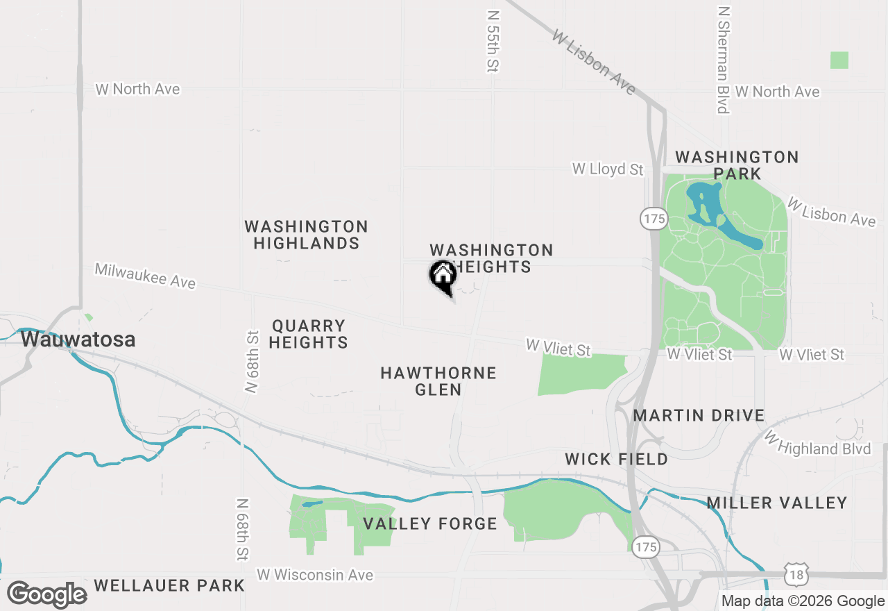 Map of 1532 N 58th St, Milwaukee, WI 53208