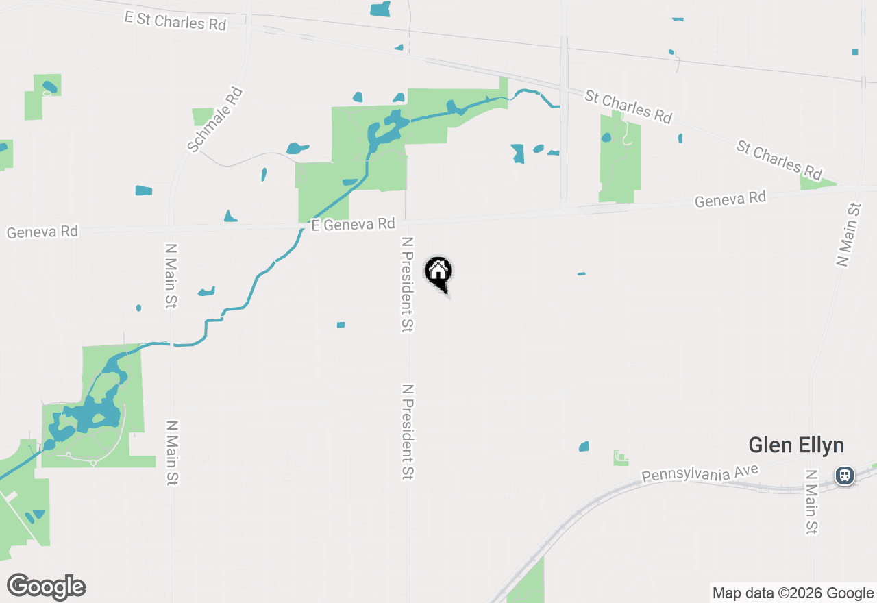 Map of 1906 Stoddard Avenue, Wheaton, IL 60187