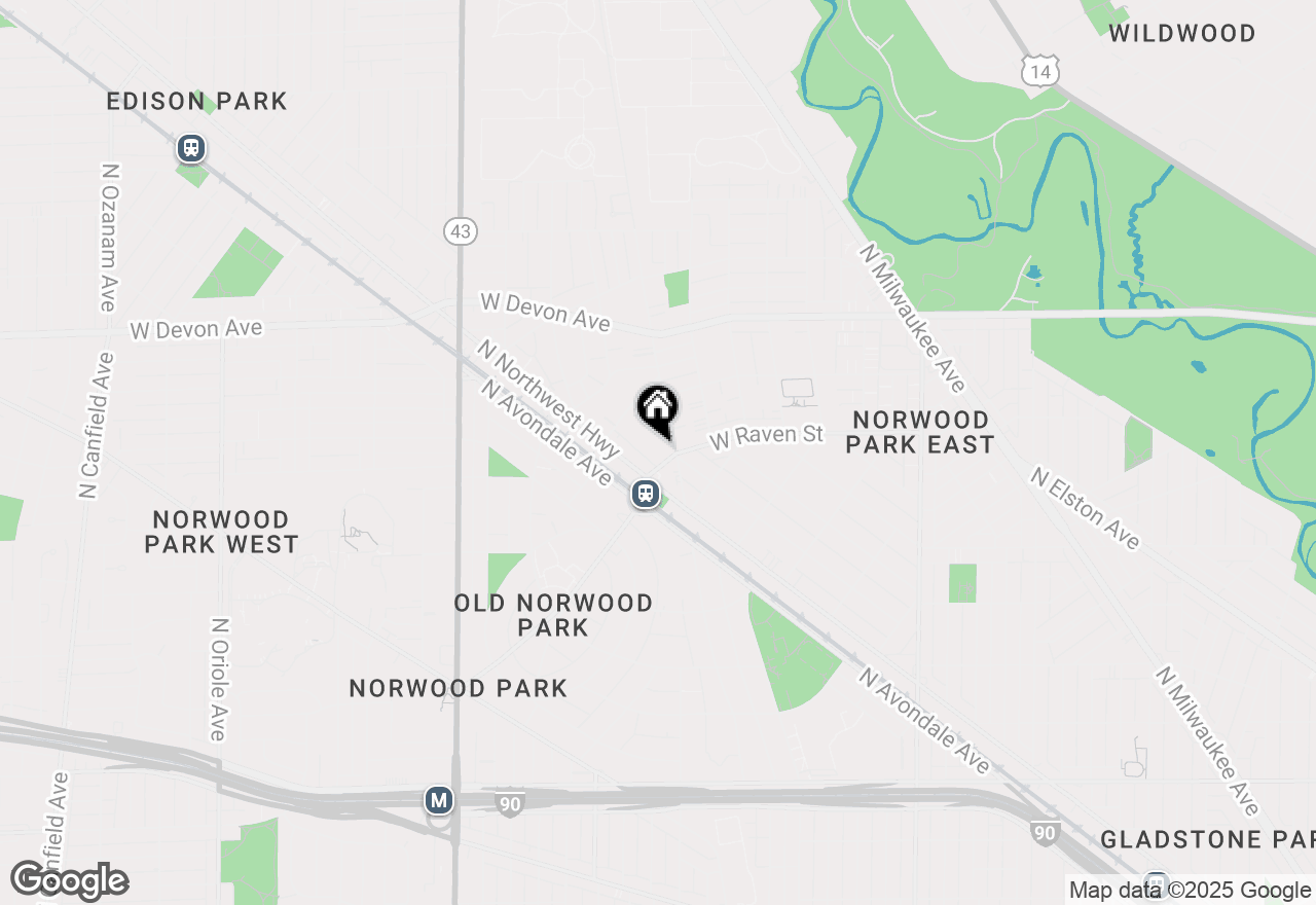 Map of 6800 W Raven Street #310, Chicago, IL 60631