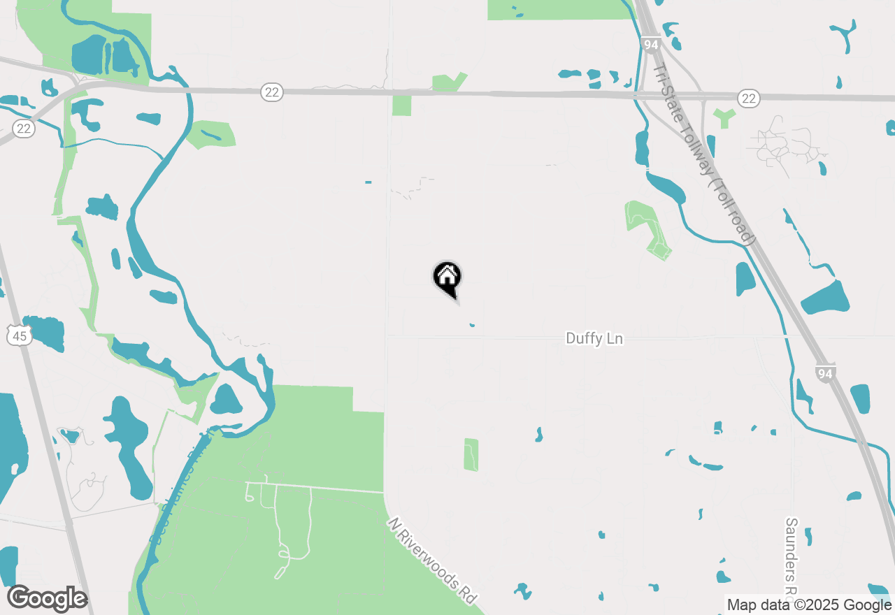 Map of 9 Cherrywood Lane, Riverwoods, IL 60015