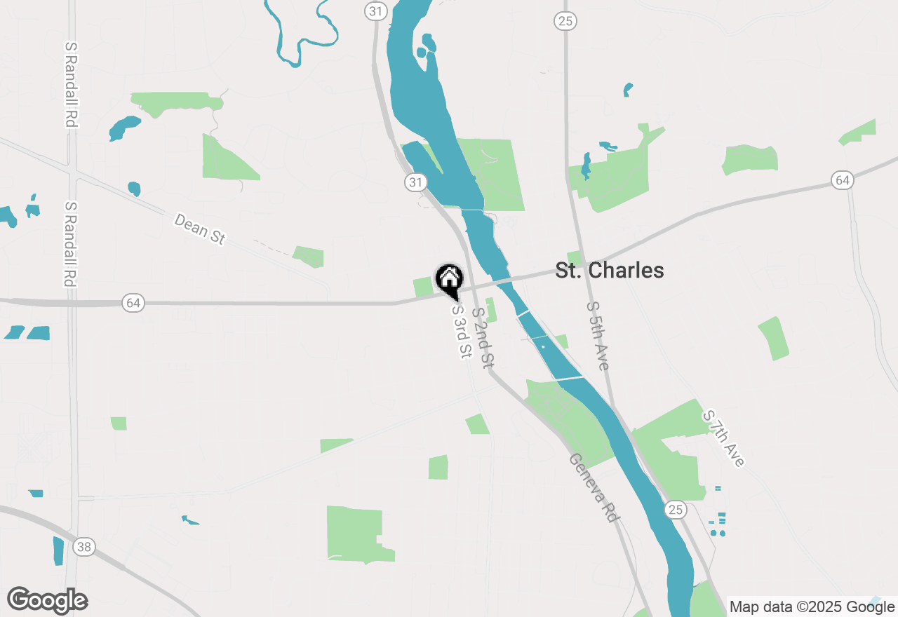Map of 308 Walnut Street, St. Charles, IL 60174