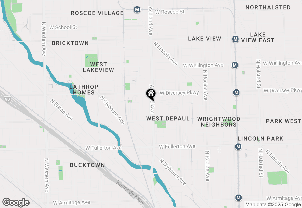 Map of 2712 N Ashland Avenue #2A, Chicago, IL 60614