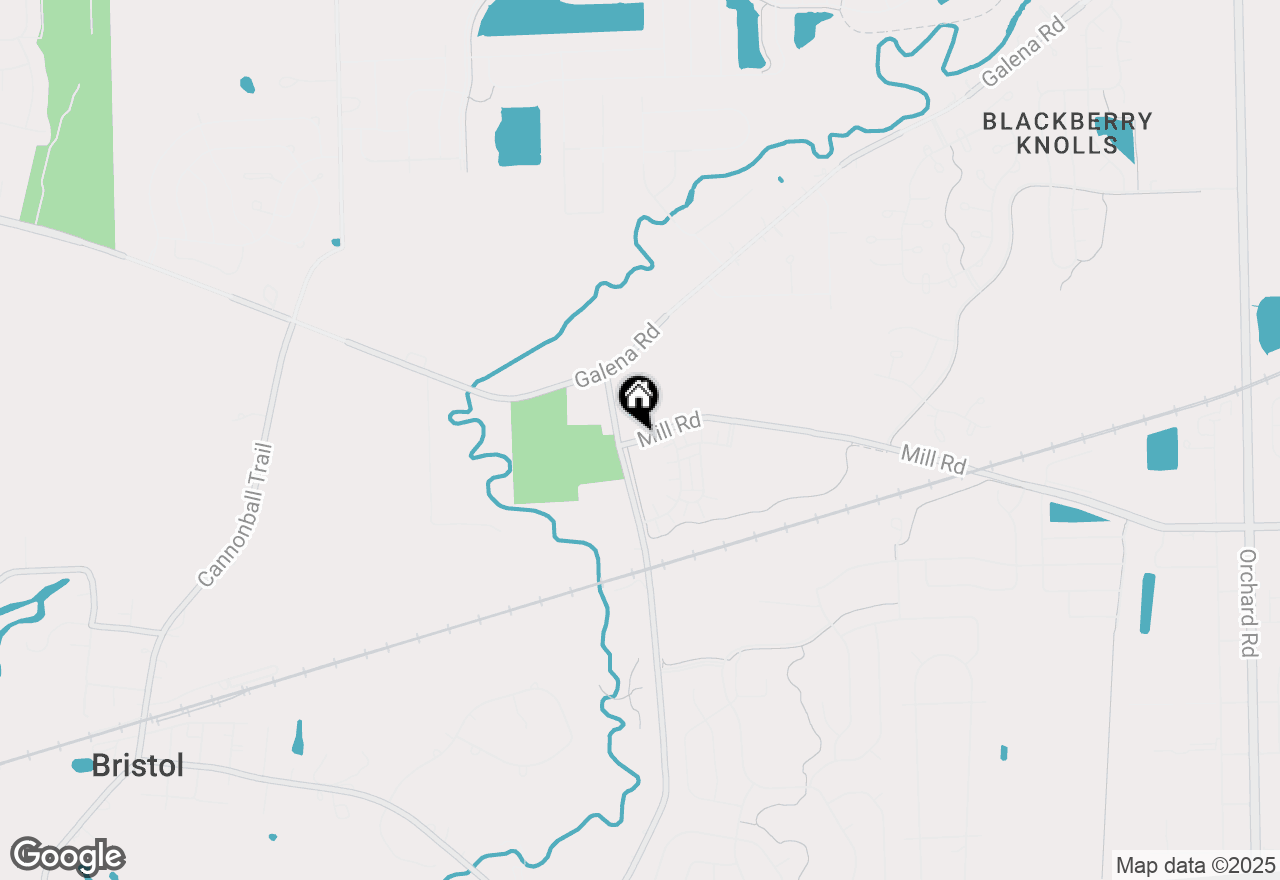 Map of 7619 Mill Road, Yorkville, IL 60560