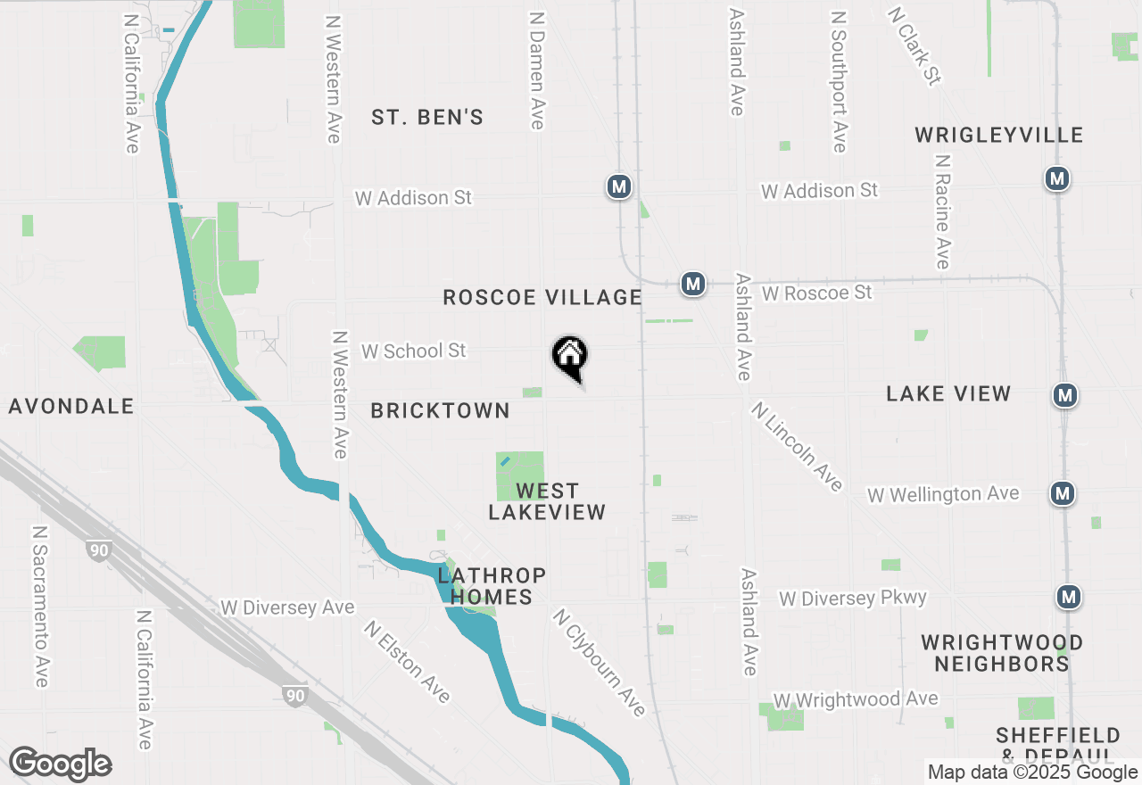 Map of 1928 W Belmont Avenue #3, Chicago, IL 60657