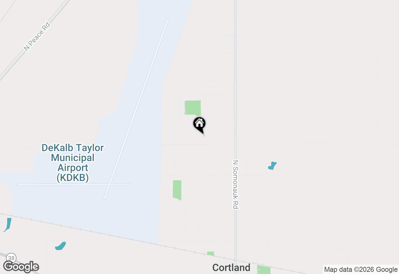 Map of 424 N Aspen Drive, Cortland, IL 60112