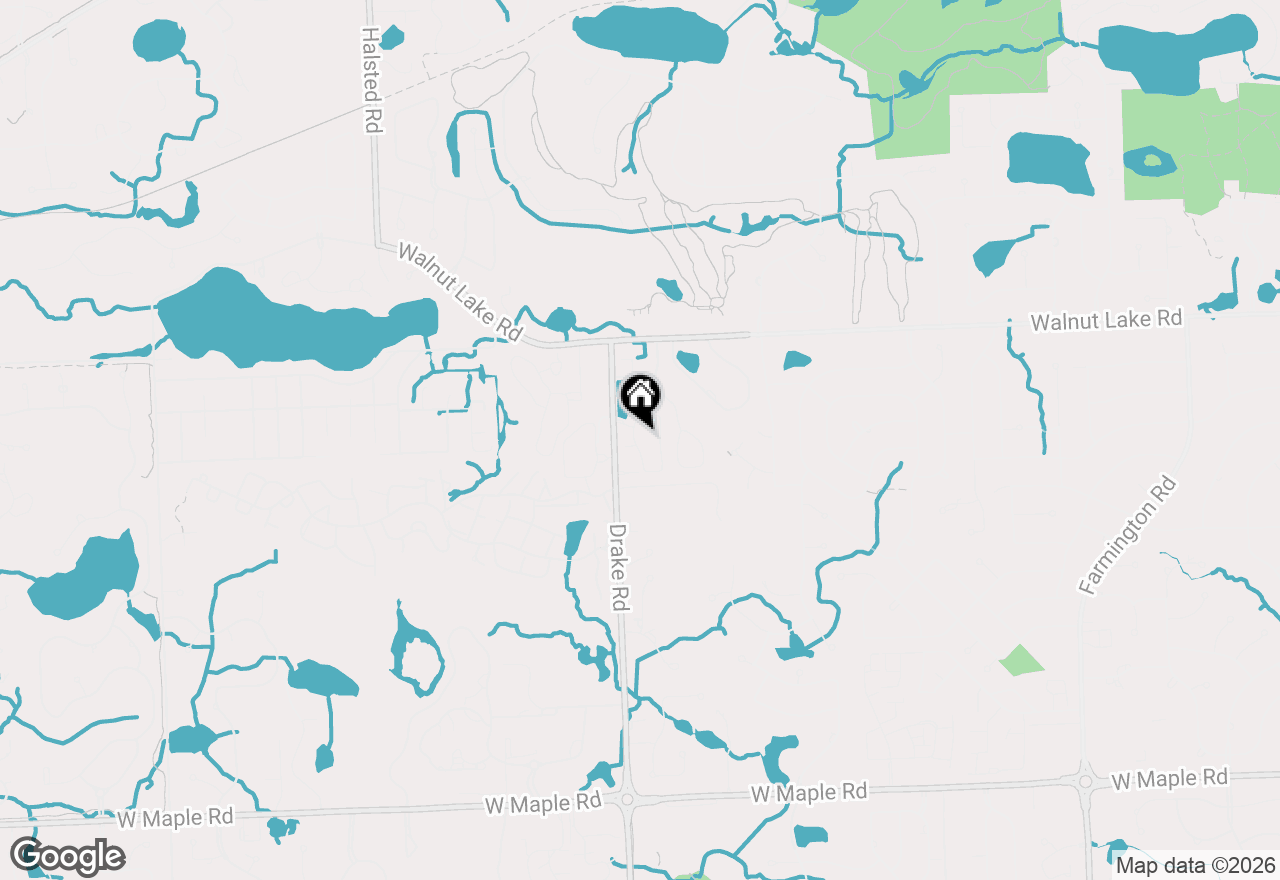Map of 5679 Drake Hollow Drive, West Bloomfield, MI 48322