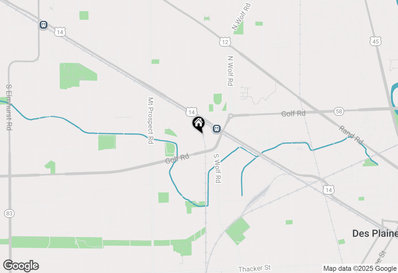 Map of 37 S Warrington Road, Des Plaines, IL 60016