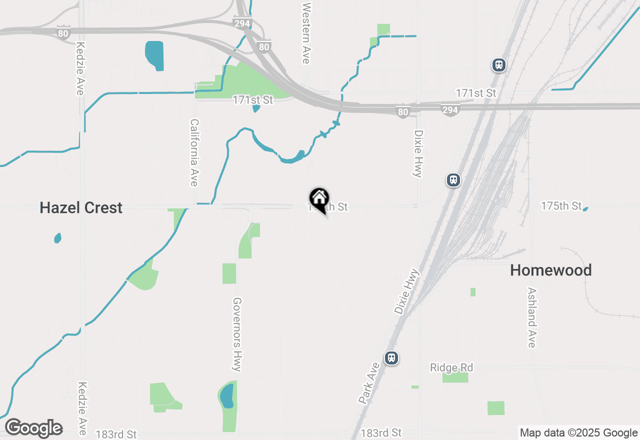 Map of 2336 Spruce Road, Homewood, IL 60430
