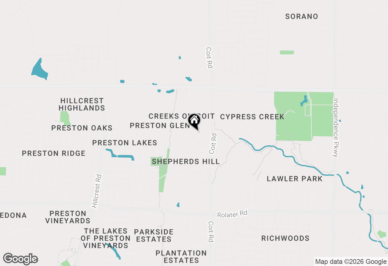 Map of 12404 Ark Road, Frisco, TX 75035