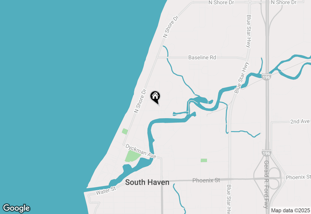 Map of 241 Oak Street, South Haven, MI 49090