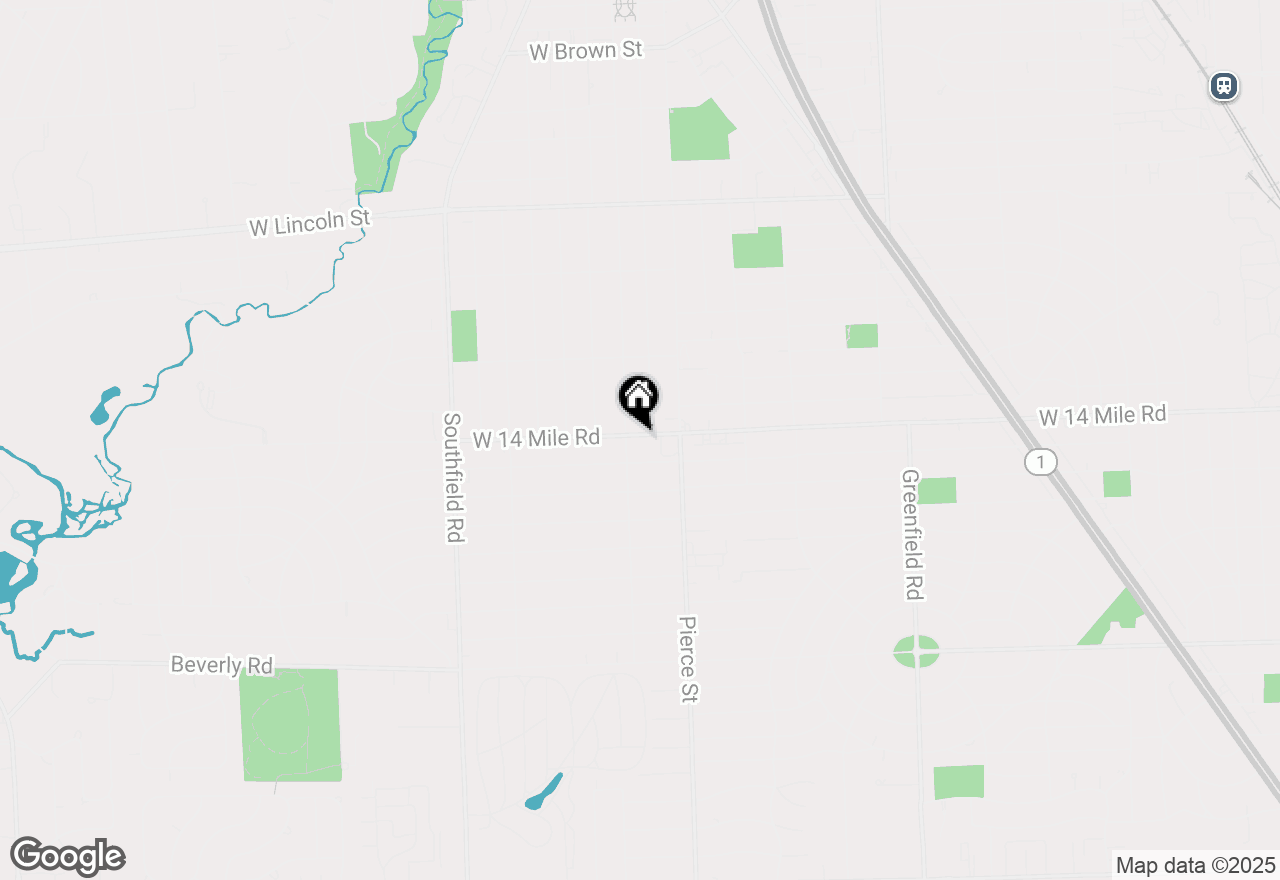 Map of 16975 W 14 Mile Road, Beverly Hills, MI 48025