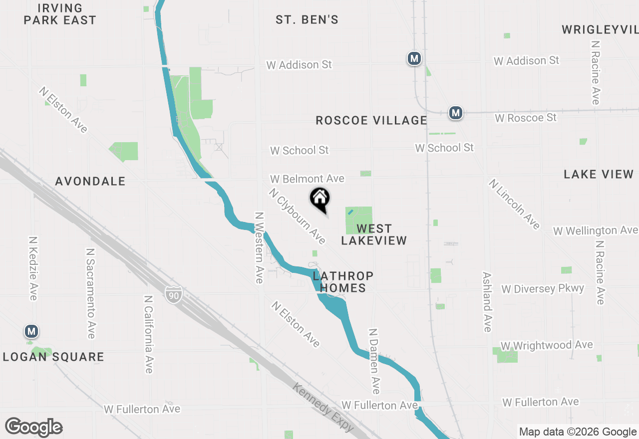 Map of 3033 N Leavitt Street, Chicago, IL 60618