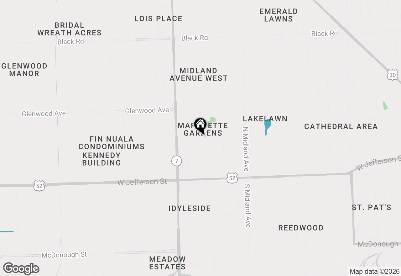 Map of 1611 Marquette Road, Joliet, IL 60435