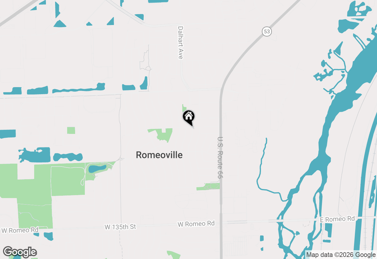 Map of 39 Arlington Drive, Romeoville, IL 60446