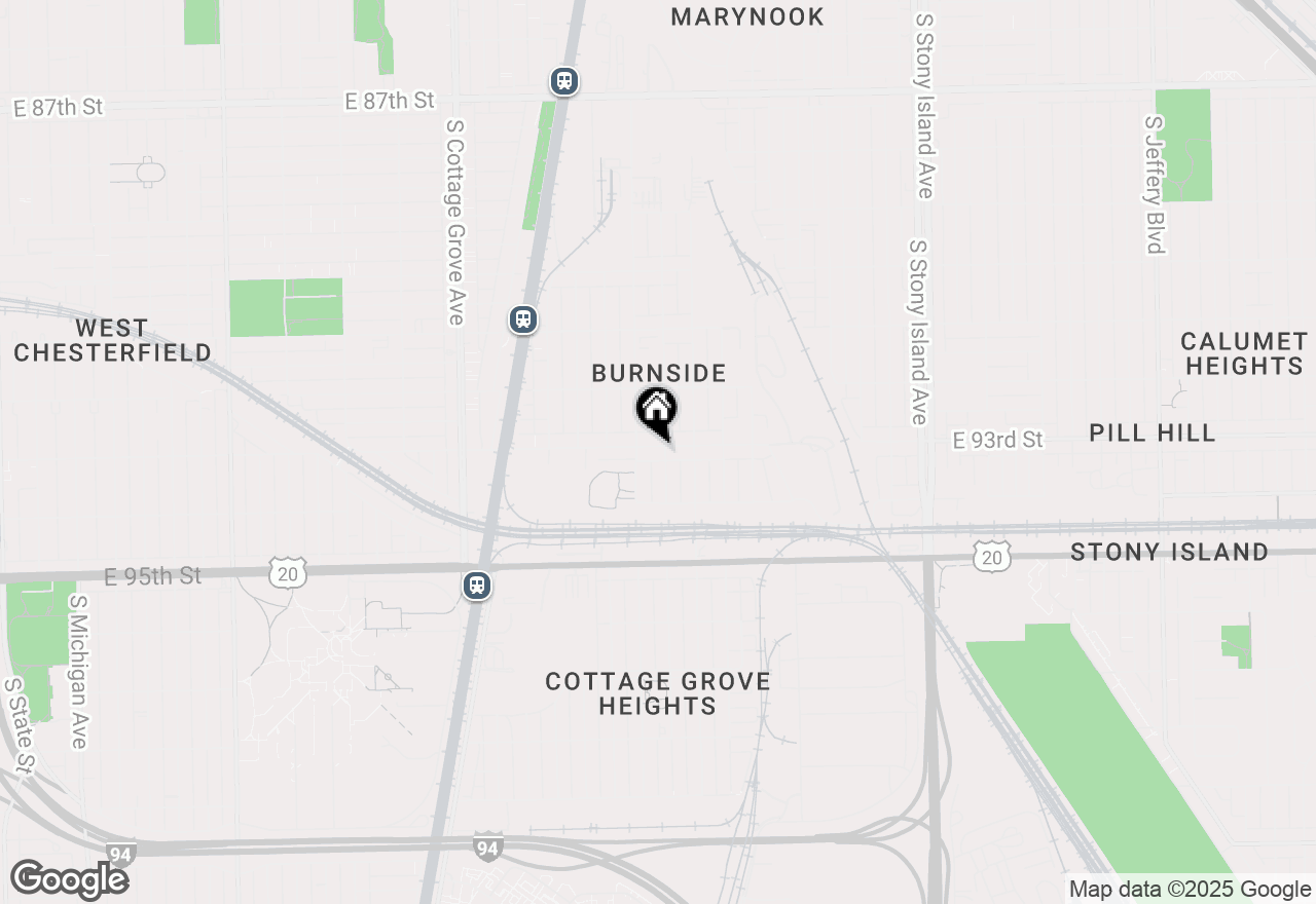 Map of 1121 E 93rd Street, Chicago, IL 60619