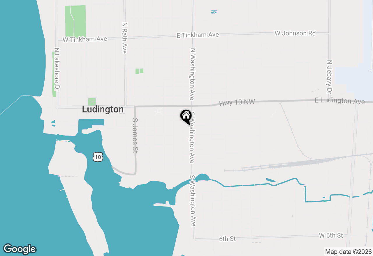 Map of 604 E Filer Street, Ludington, MI 49431