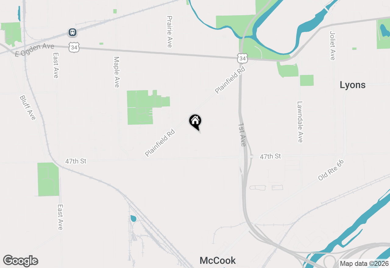 Map of 4618 Custer Avenue, Brookfield, IL 60513