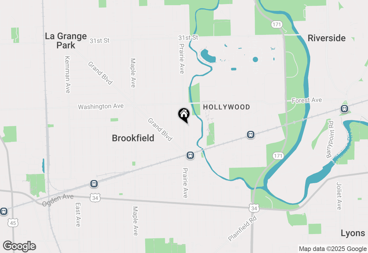 Map of 3619 Prairie Avenue, Brookfield, IL 60513