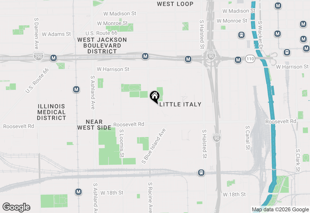 Map of 1137 W Taylor Street #4, Chicago, IL 60607