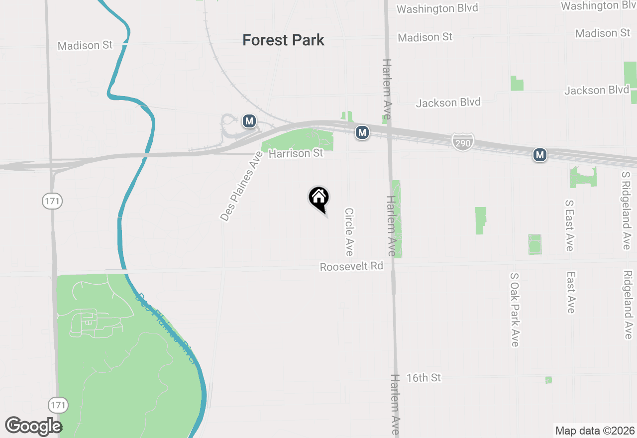Map of 1011 Thomas Avenue, Forest Park, IL 60130
