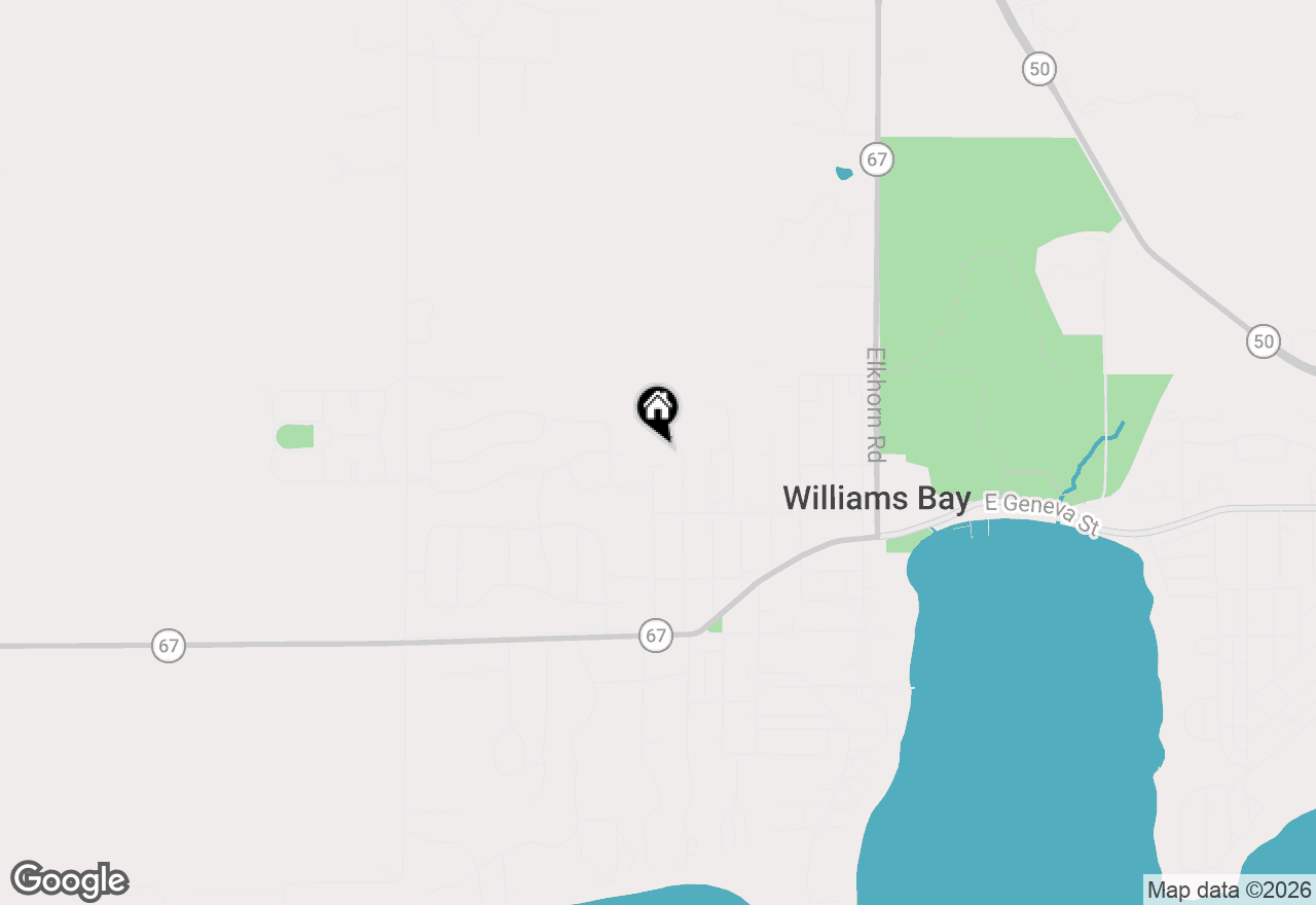 Map of 215 Wesley St, Williams Bay, WI 53191