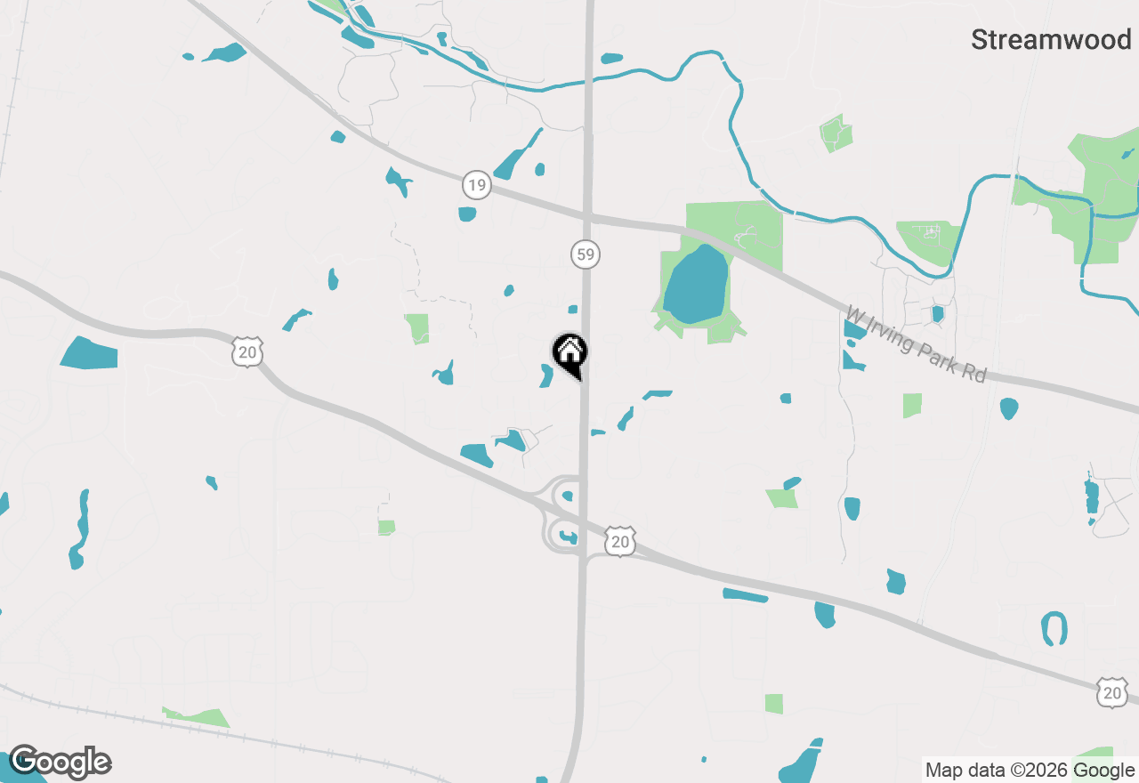 Map of 204 Southwicke Drive, Streamwood, IL 60107