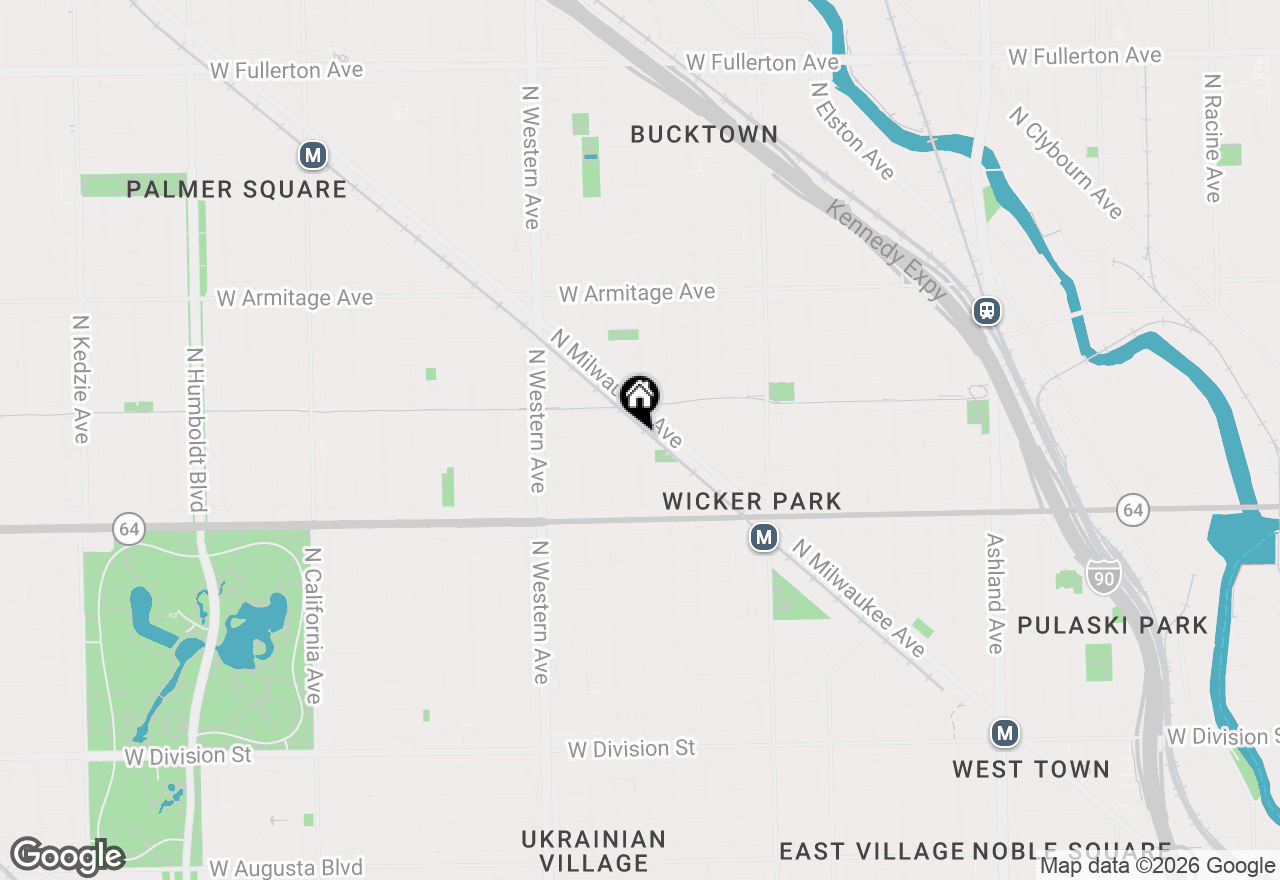 Map of 1727 N Winnebago Avenue, Chicago, IL 60647