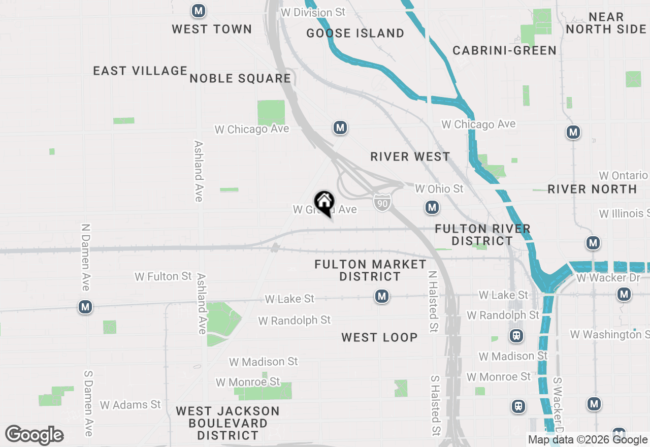 Map of 1150 W Hubbard Street #1E, Chicago, IL 60642