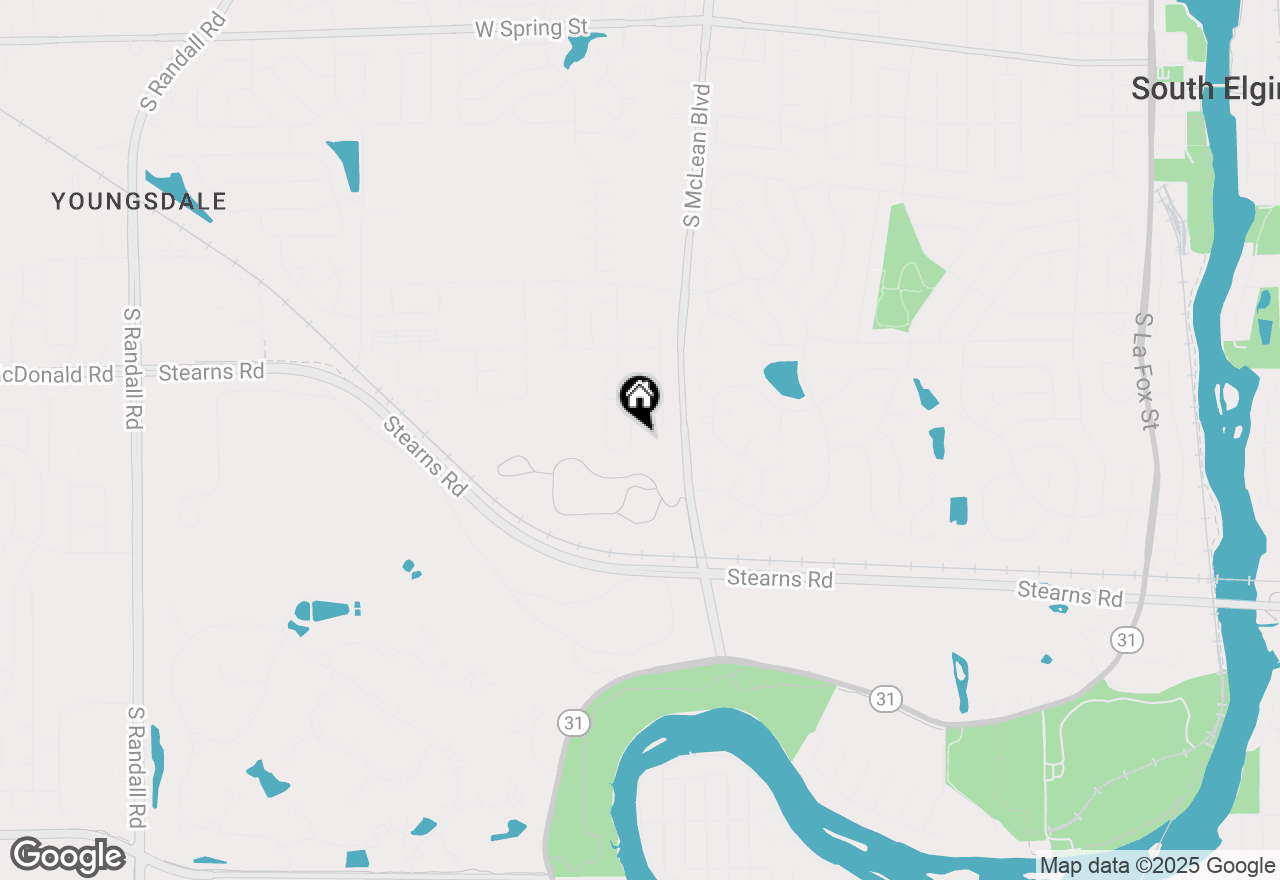 Map of 629 Endicott Road, South Elgin, IL 60177