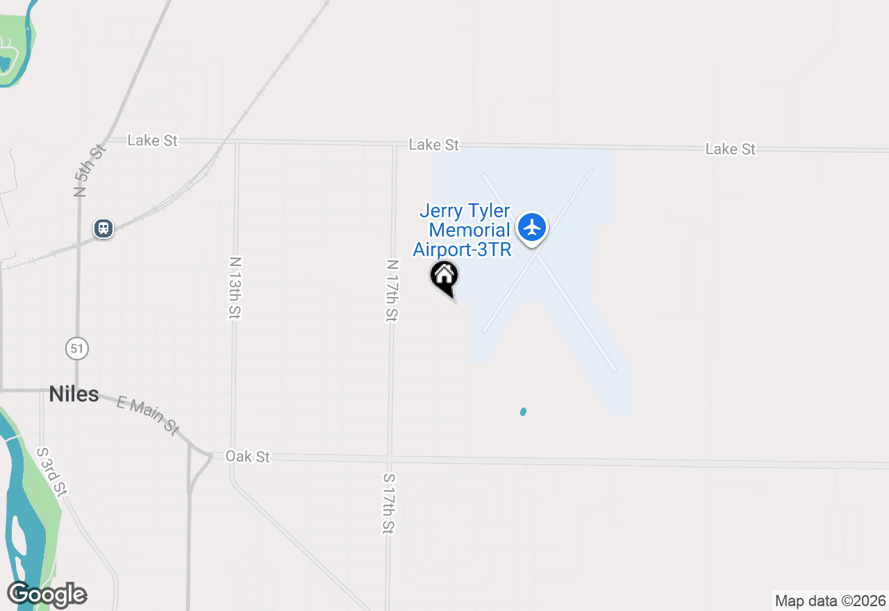 Map of 607 N 18th Street, Niles, MI 49120