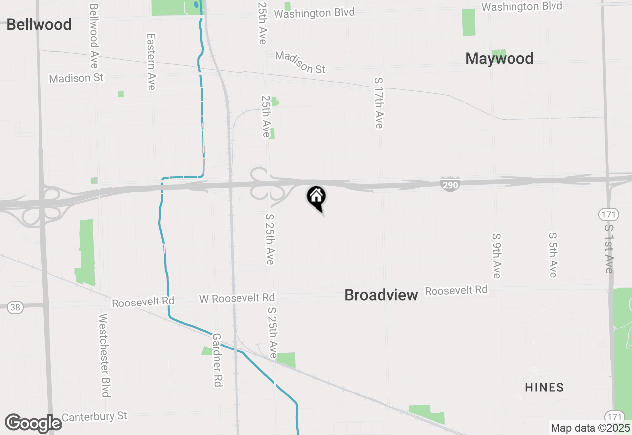 Map of 1909 S 22nd Avenue, Maywood, IL 60153