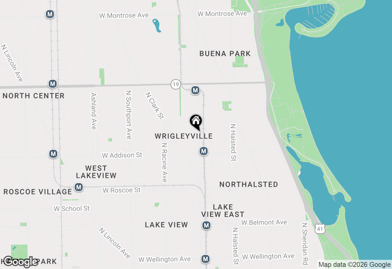 Map of 3700 N Sheffield Avenue #G, Chicago, IL 60613