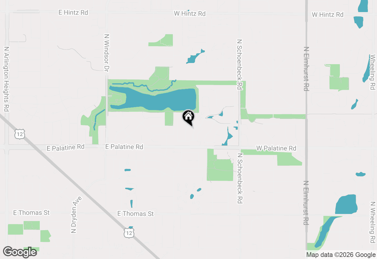 Map of 2005 N Woodland Lane, Arlington Heights, IL 60004