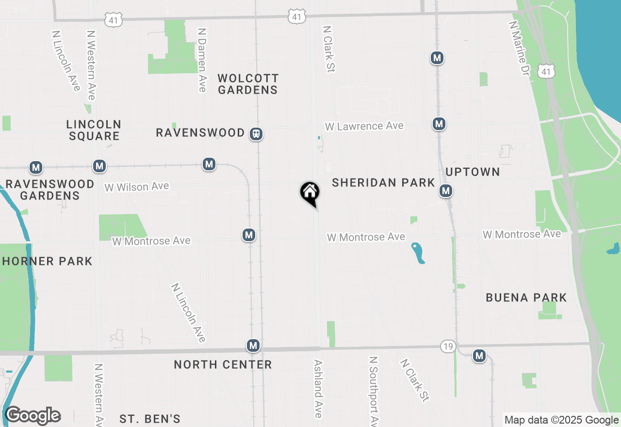 Map of 1609 W Sunnyside Avenue, Chicago, IL 60640