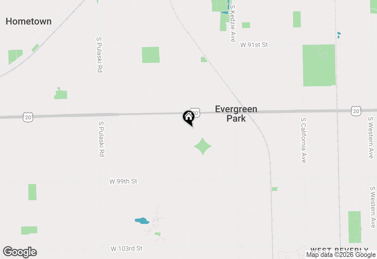 Map of 3448 W Clark Drive, Evergreen Park, IL 60805